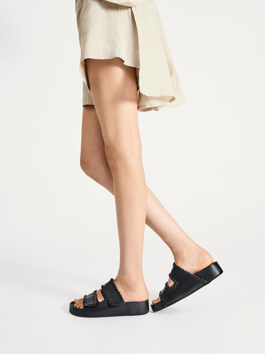 Furlo Stitch Nocciola Leather Comfy sandals
