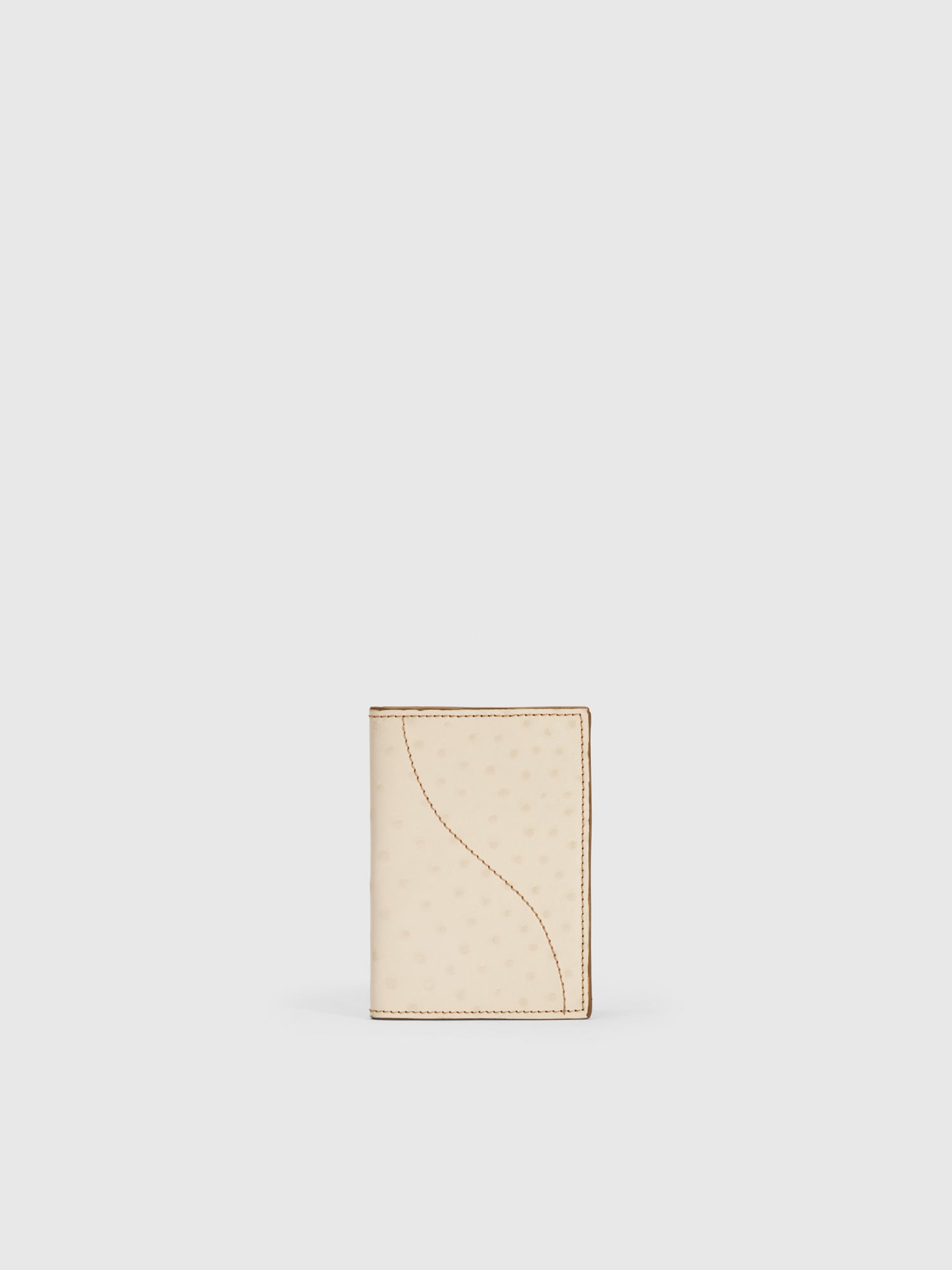 Jelsi Linen Printed Ostrich/Leather Passport holder