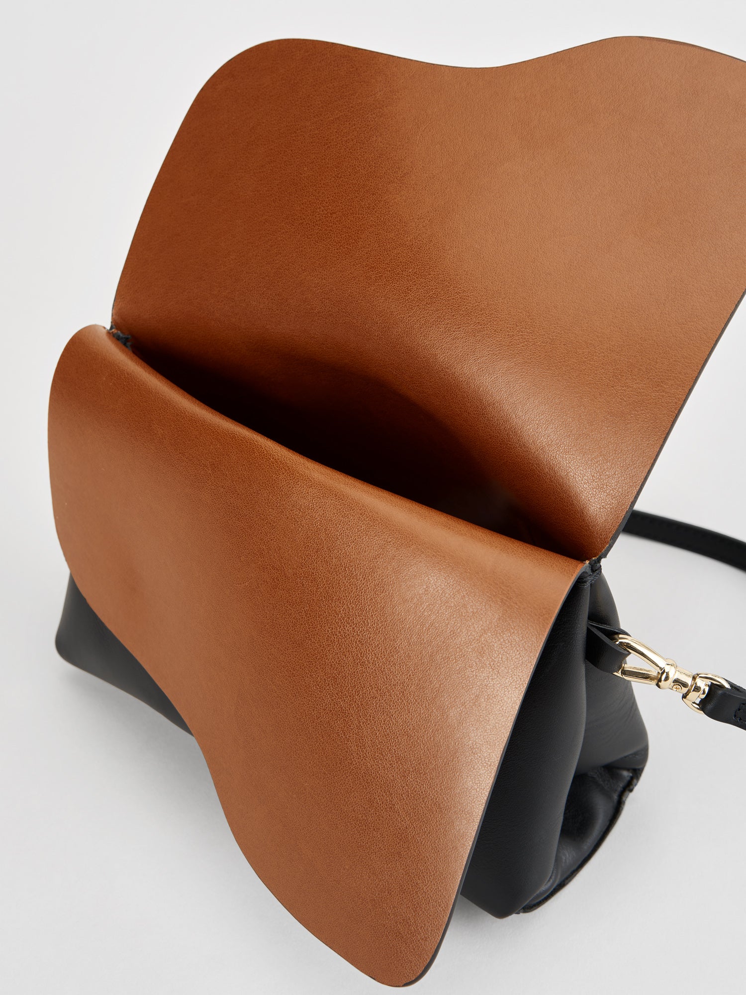 Scarlino Black Nappa Pouch Bag